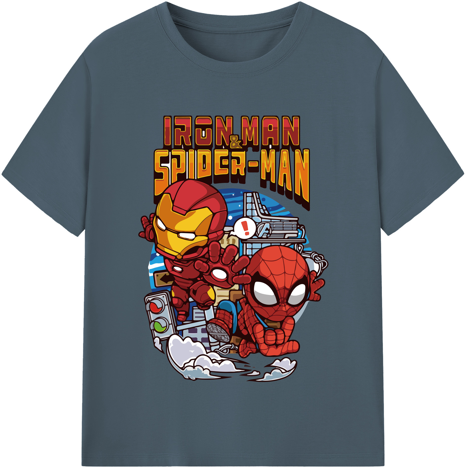 （画像用） アベンジャーズ The Avengers 綿100％半袖Tシャツ（フロントプリント）